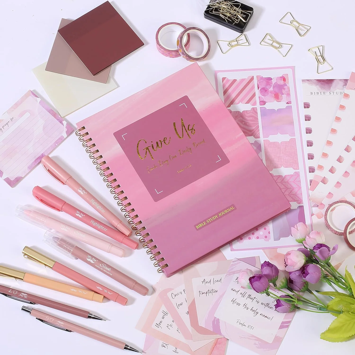 Bible Journaling Kit, Bible Highlighters and Pens No Bleed, Bible Study Kit, Journaling Kit for Women and Gift, Bible Tabs and Highlighter Set - Image 4